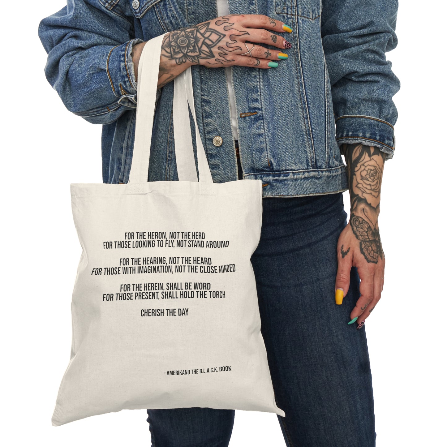 Quoted Tote Bag Gifting - Eco-Friendly Canvas Bag with Soulful Book Quotes