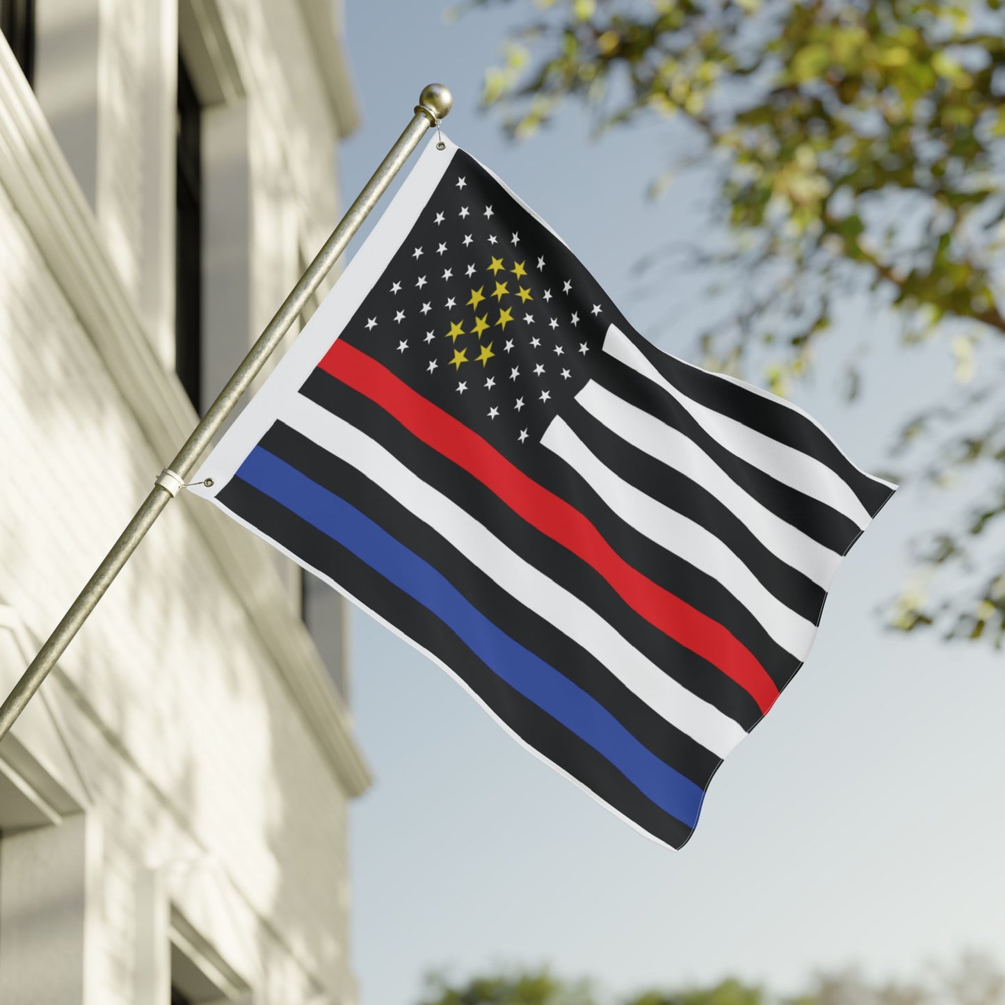 Double Sided AMERIKANU FLAG - The Golden Nation Within A Nation