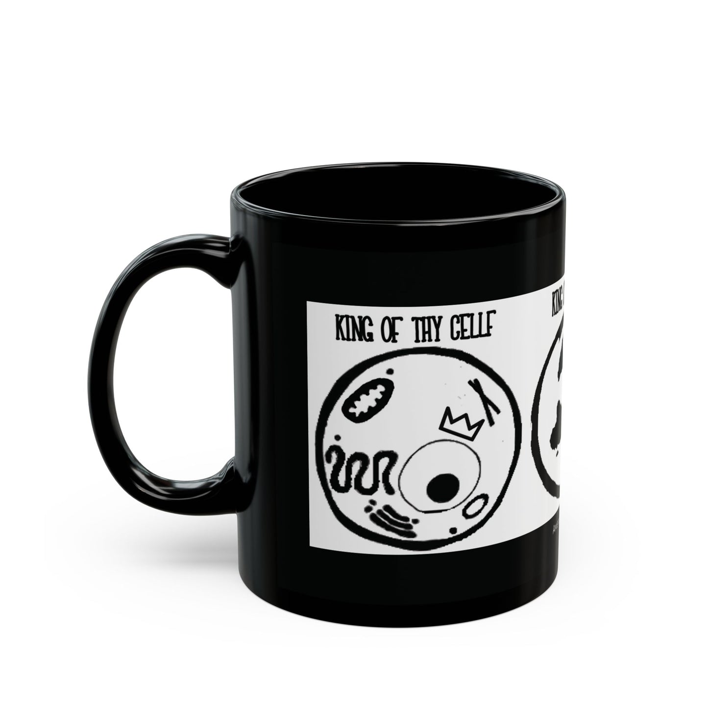 King of Thy World & Universe Black Mug - Unique 11oz & 15oz Ceramic Coffee Cup for Lovers of Discovery
