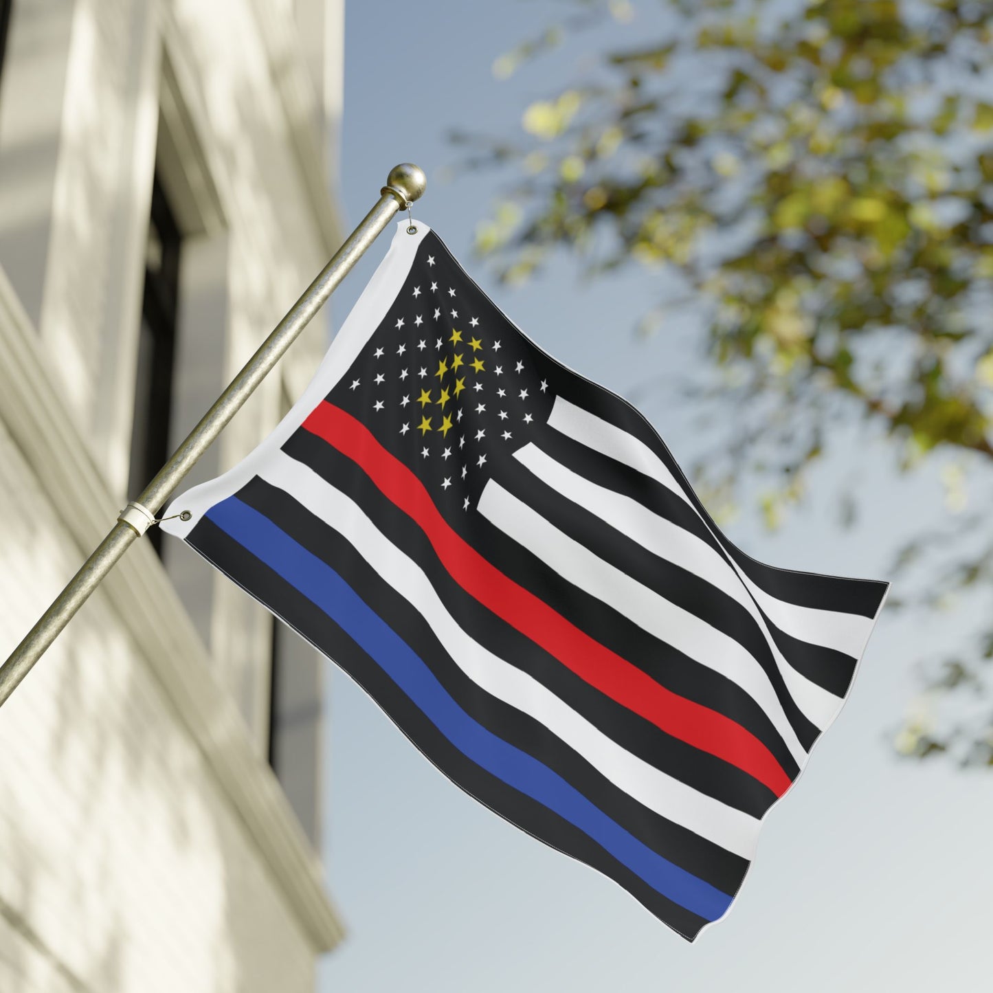 Double Sided AMERIKANU FLAG - The Golden Nation Within A Nation