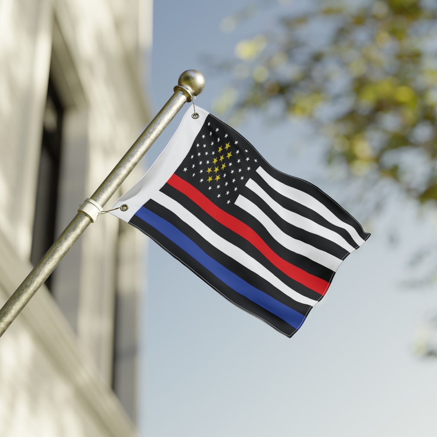 Double Sided AMERIKANU FLAG - The Golden Nation Within A Nation